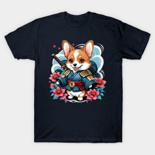 Japanese Samurai Corgi Tattoo, Kawaii Ninja Corgi T-Shirt